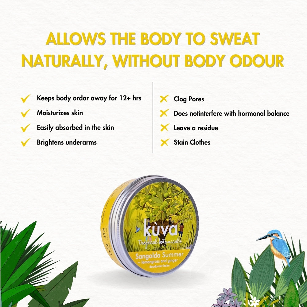 Deodorant Balm - 'Sangolda Summer' - Lemongrass & Ginger