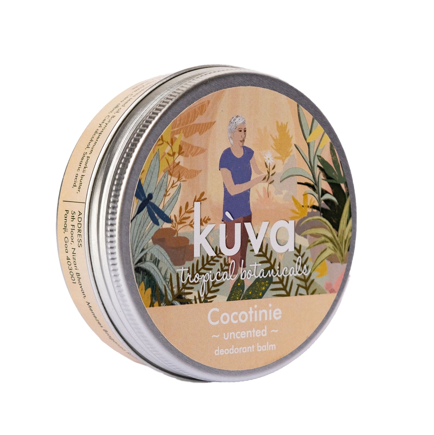 'Cocotinie' Deodorant Balm - 100 gms - Unscented ~Baking Soda Free~