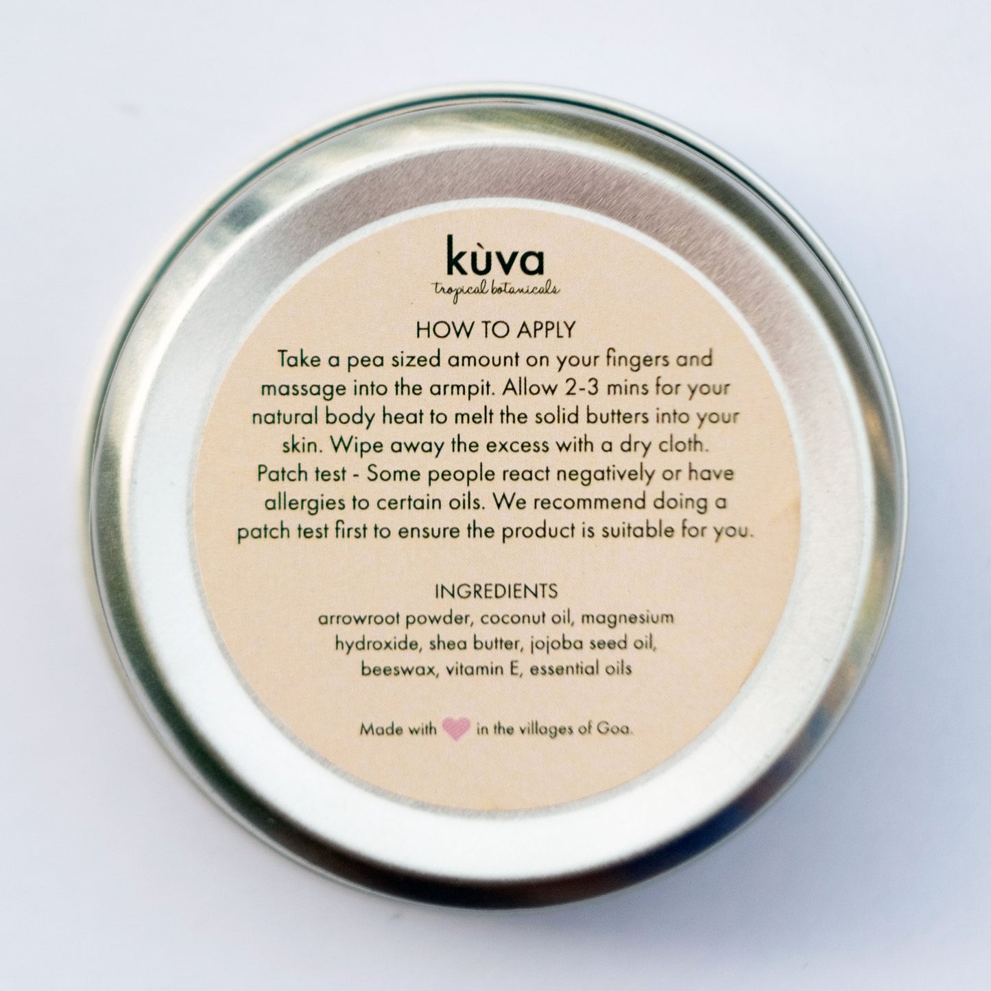 'Cocotinie' Deodorant Balm - 100 gms - Unscented ~Baking Soda Free~