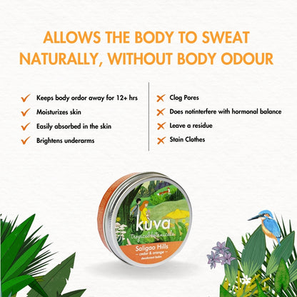 Deodorant Balm - "Saligao Hills" - Orange & Cedar