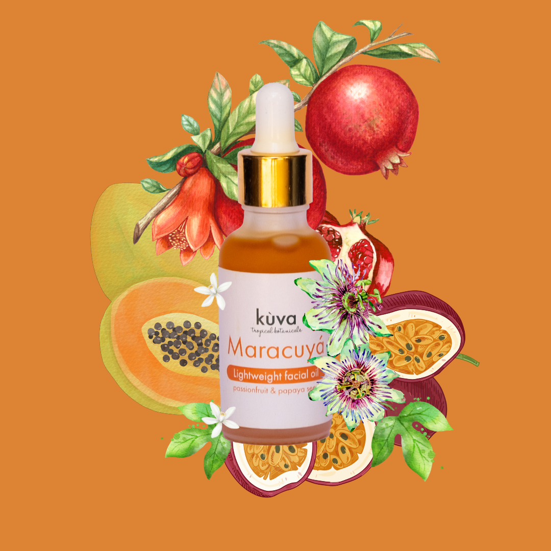 Maracuya - Passionfruit & Papaya - Squalane Vitamin C - Lightweight facial oil - 30gms