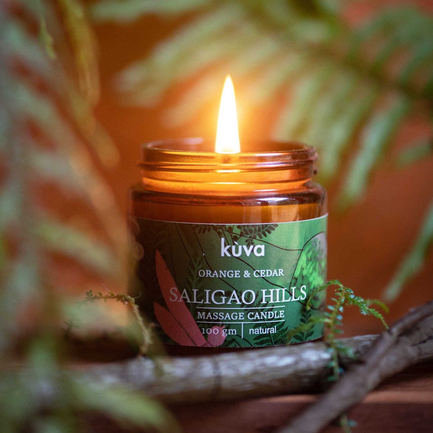 "Saligao Hills" Body Massage Candle | Cedar & Orange | Melt & Pour