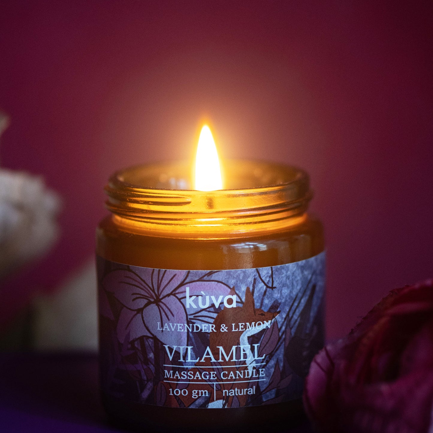 "Vilamel" Body Massage Candle | Lavender & Lemon | Melt & Pour