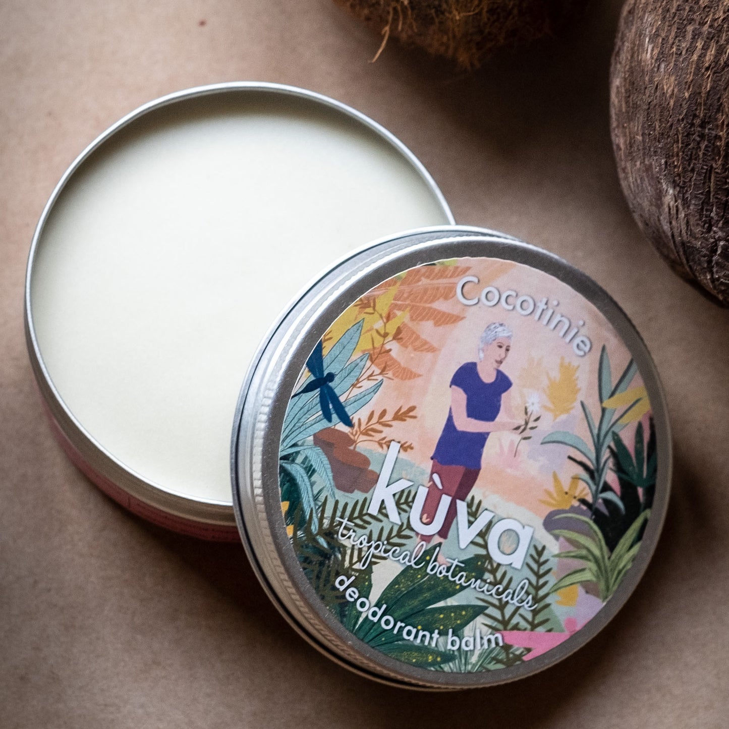 'Cocotinie' Deodorant Balm - 100 gms - Unscented ~Baking Soda Free~